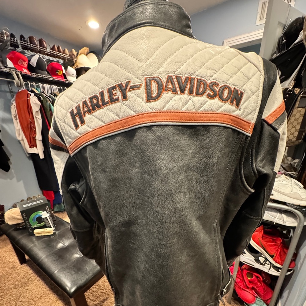 Harley-Davidson women's Black/white/orange Jacket